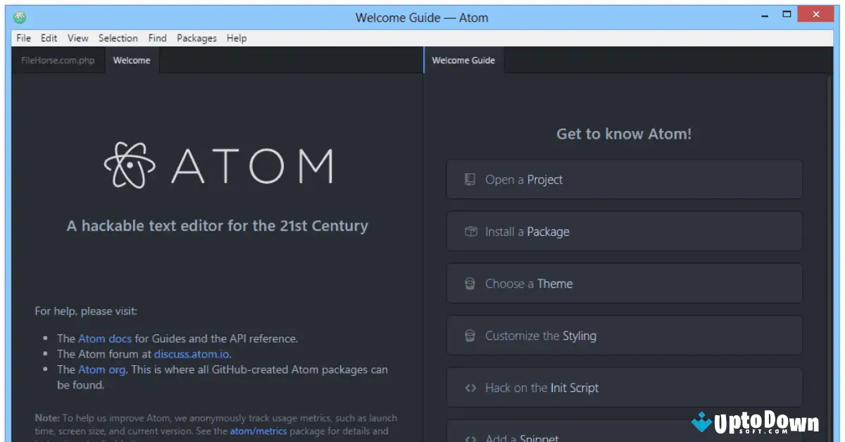 Download Atom (64-bit) (Terbaru 2026) screenshot 1