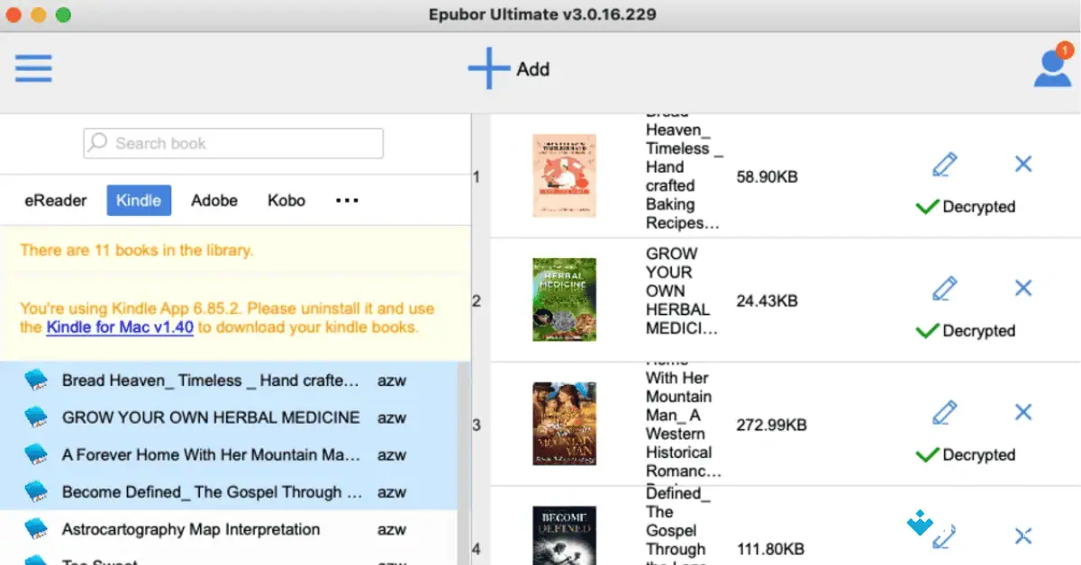 Epubor Ultimate for Mac Download Uptodown 2026 screenshot 3